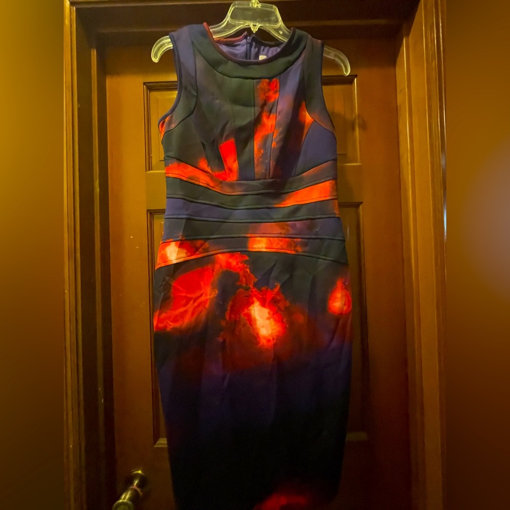 Calvin Klein Multi-Colored Cocktail Dress